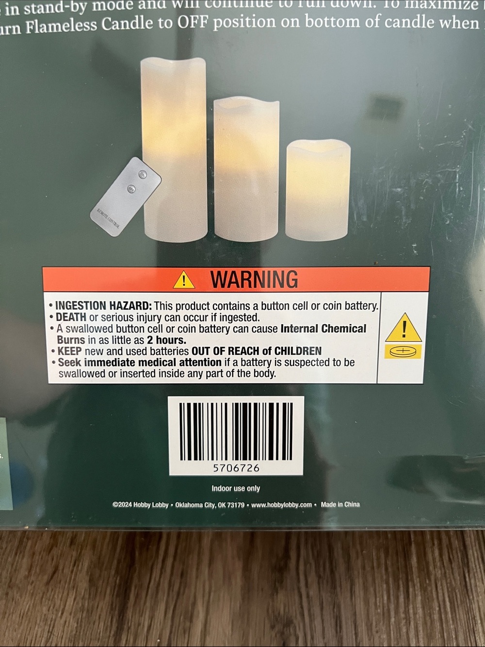 Source Unknown Cream Flameless LED Candle Set with Remote - Picture 2 of 3